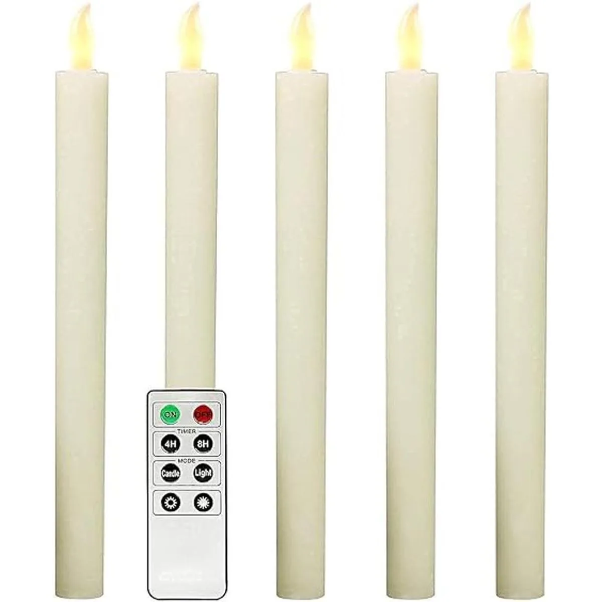 Rhytsing Velas cónicas sin llama de 10 pulgadas con_3