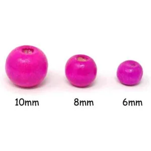 Honbay 600 cuentas redondas de madera de varios colores_2