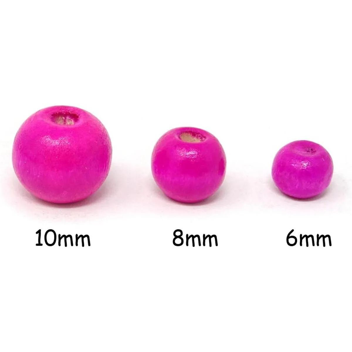 Honbay 600 cuentas redondas de madera de varios colores_2