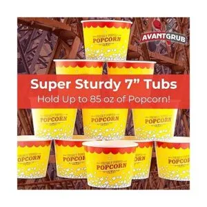 Paquete de 25 cubos de palomitas de maíz retro a prueba de_5