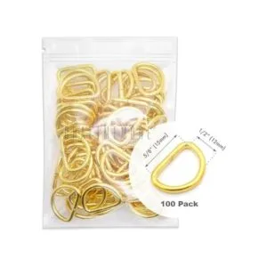 CRAFTMEMORE Juego de 100 anillos en D de metal de 12_2