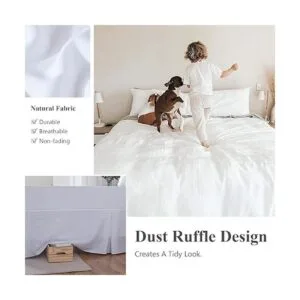 SimpleOpulence Falda de cama 100 lino belga con_5