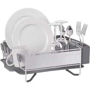KitchenAid Escurridor compacto para platos de acero_3