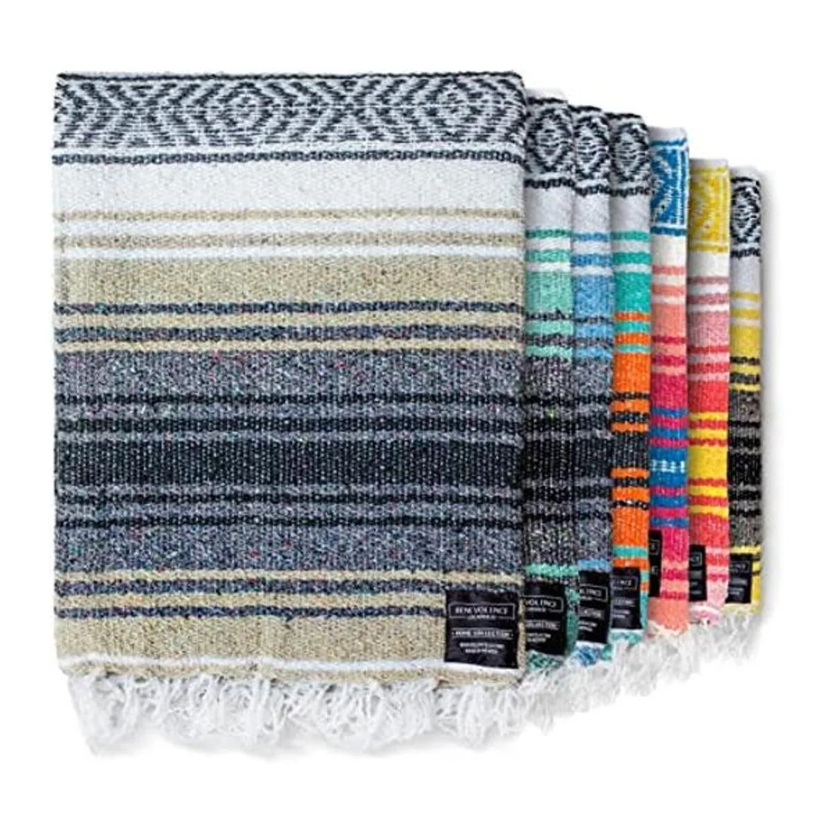 Manta mexicana tipo sarape tejida a mano perfecta para_1