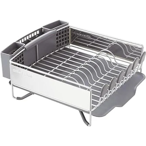 KitchenAid Escurridor compacto para platos de acero_2