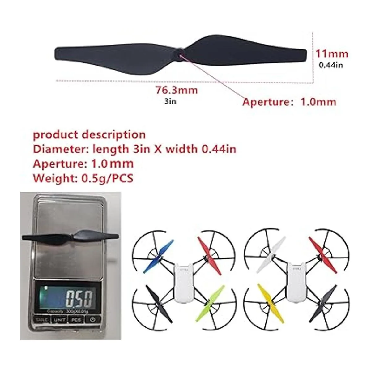 Fytoo hélice para DJI Tello RC Quadcopter Repuestos_2