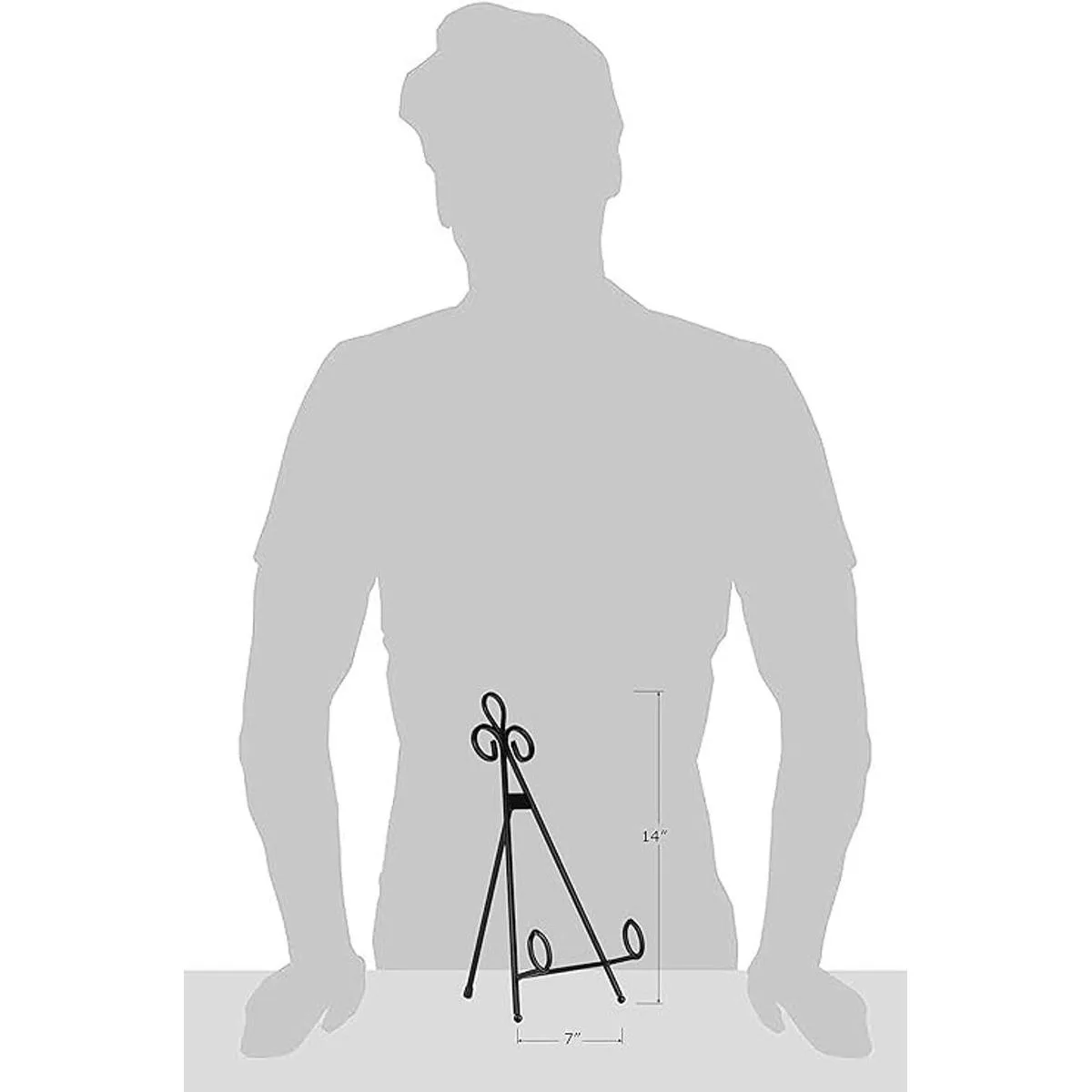 Red Co. Caballete de metal decorativo para placas_3