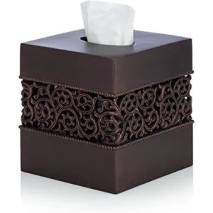 Essentra Home Cubierta cuadrada de caja de pañuelos con_1