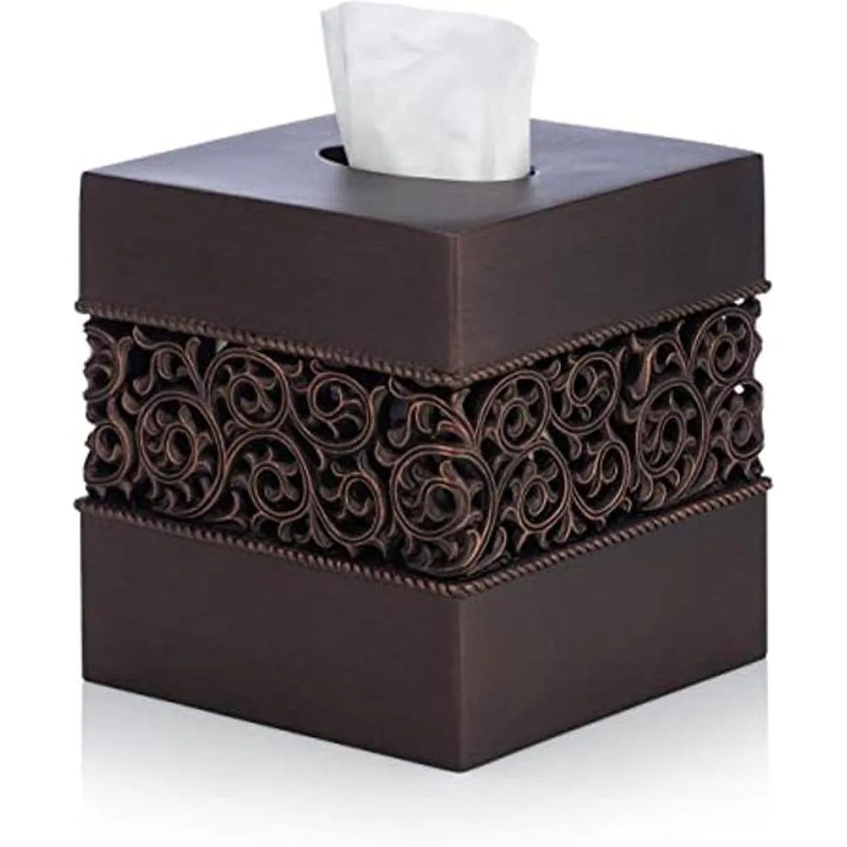 Essentra Home Cubierta cuadrada de caja de pañuelos con_1