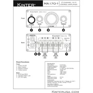 Kinter MA170 2 canales Auto Home Cycle Arcade DIY 2 x 18_5