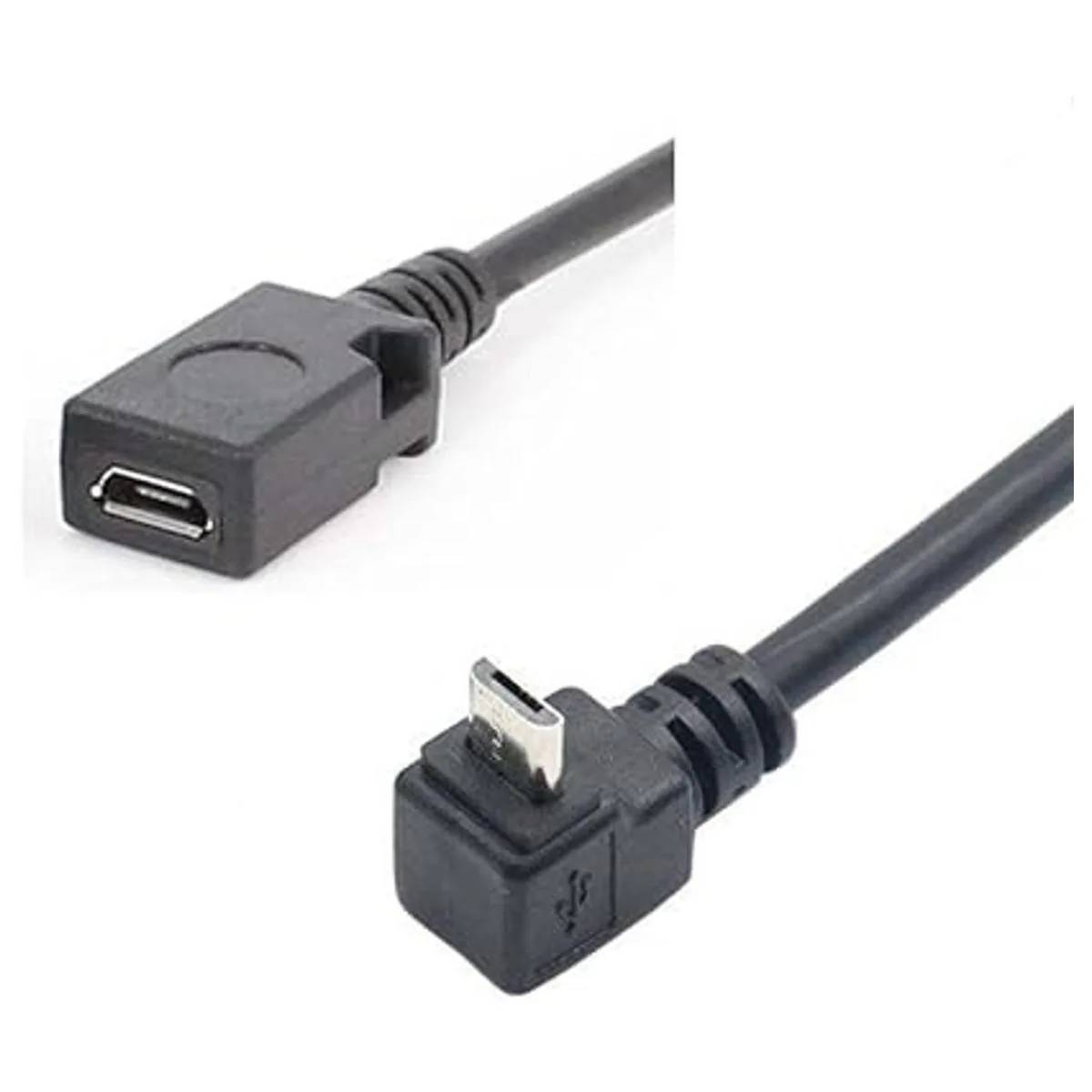 Adaptador de cable de extensión en ángulo de 90 USB Micro_3