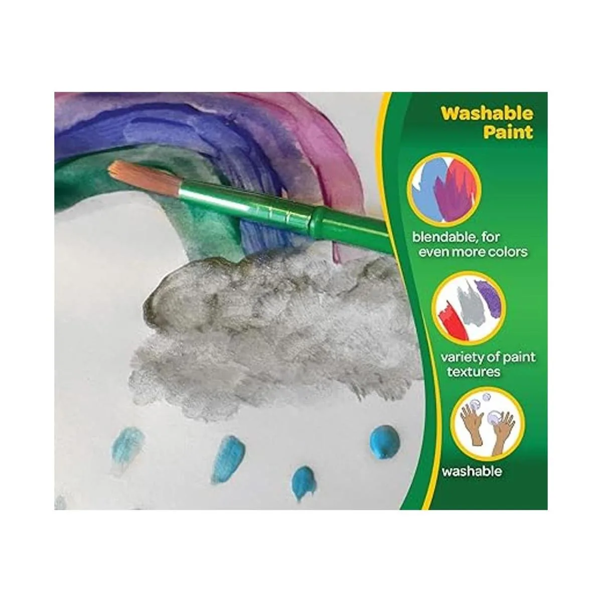 Crayola Pintura infantil lavable incluye pintura con_3