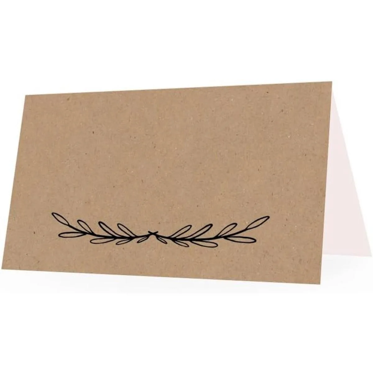 25 tarjetas rústicas Kraft para mesa de campaña para boda_1