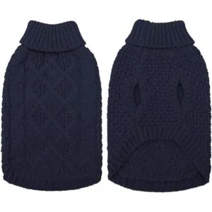 Mihachi Suéter de cuello alto para perros Abrigo de_3