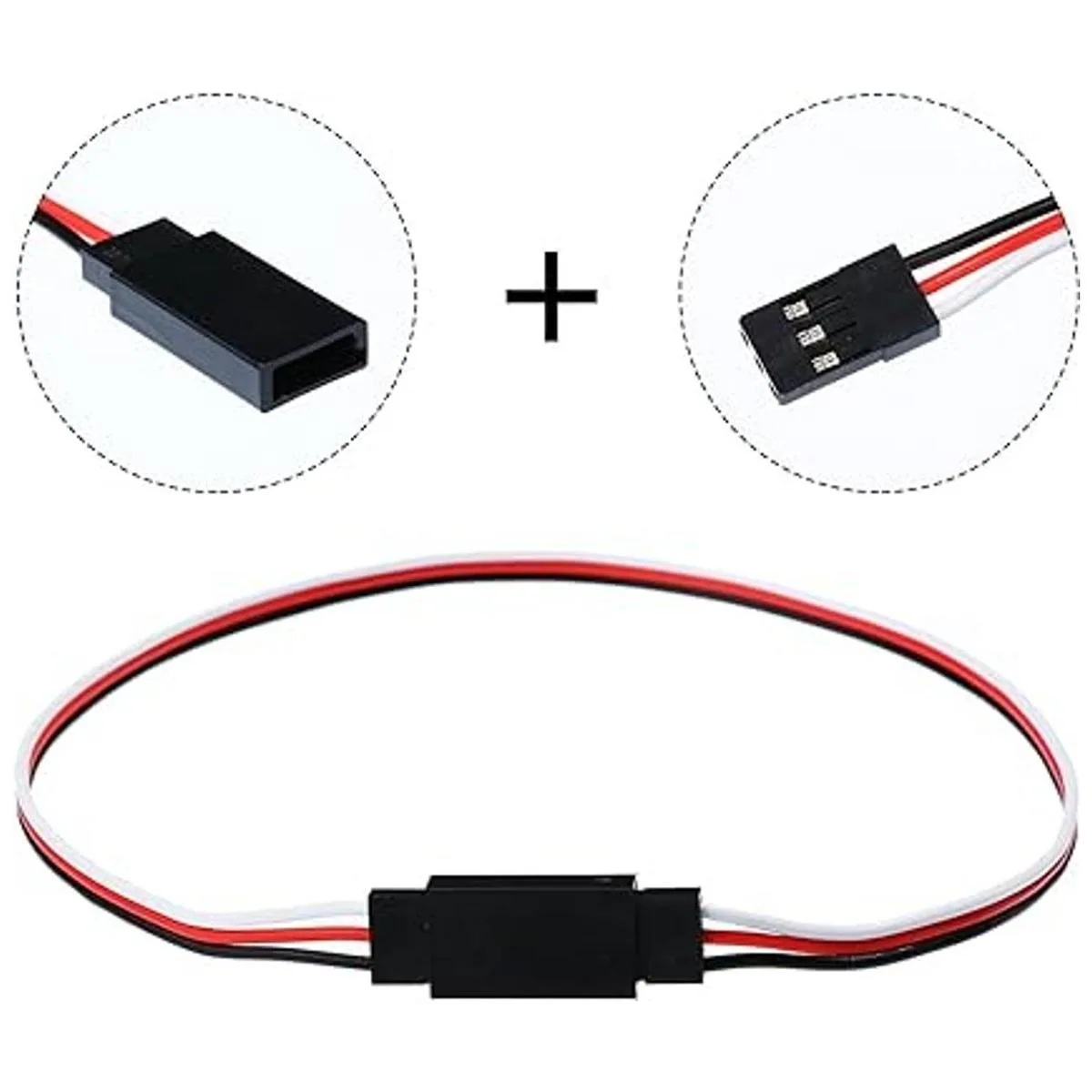 Tecunite 20 cables de extensión servo de 3 pines hembra a_3