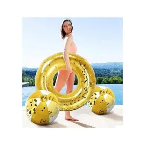 POZA Inflatable Beach Balls Set of 2 Elegant Glitter_6