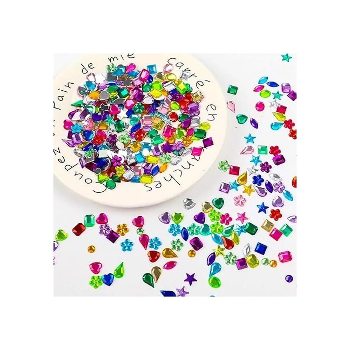 JPSOR 900 piezas de diamantes de imitación acrílicos con_6