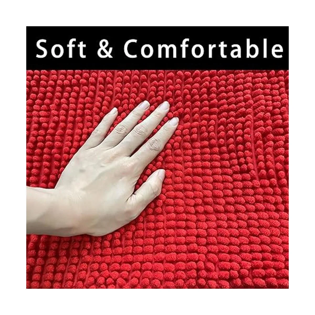 Eanpet Alfombra de baño de chenilla antideslizante con_4