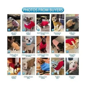 Mihachi Suéter de cuello alto para perros Abrigo de_6