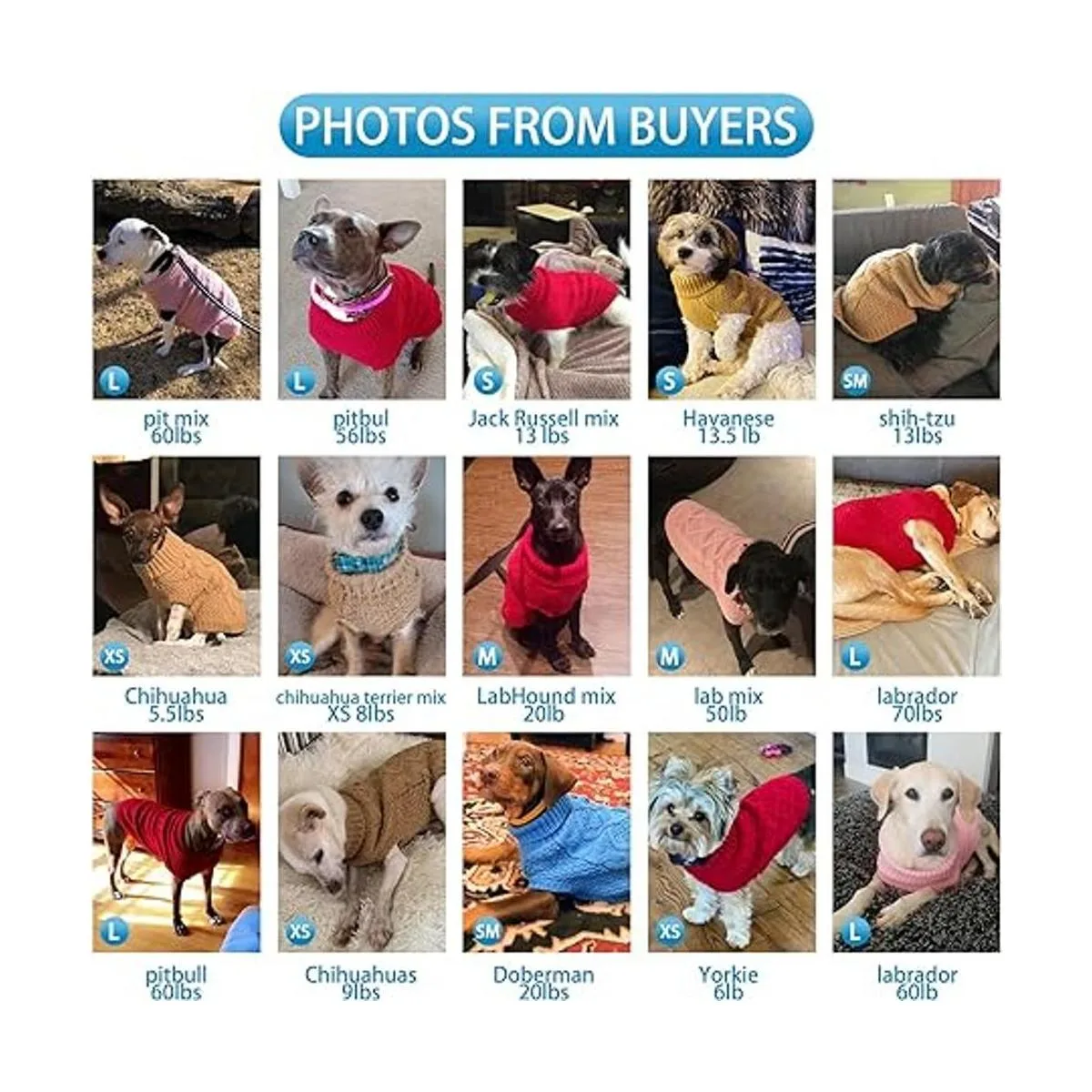 Mihachi Suéter de cuello alto para perros Abrigo de_6