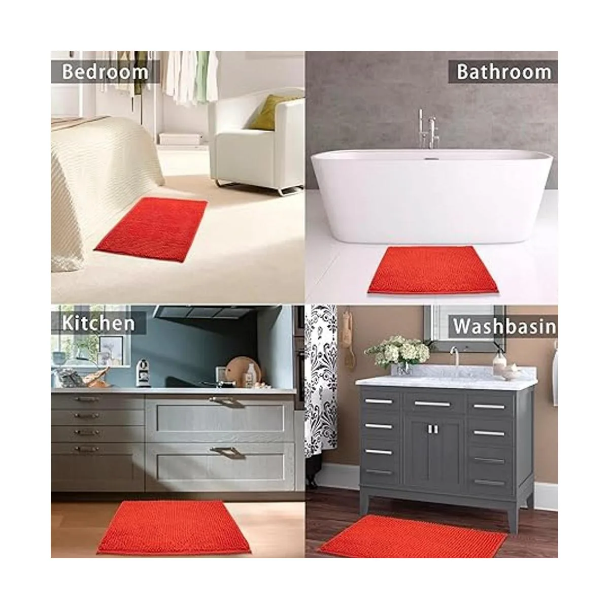 Eanpet Alfombra de baño de chenilla antideslizante con_6