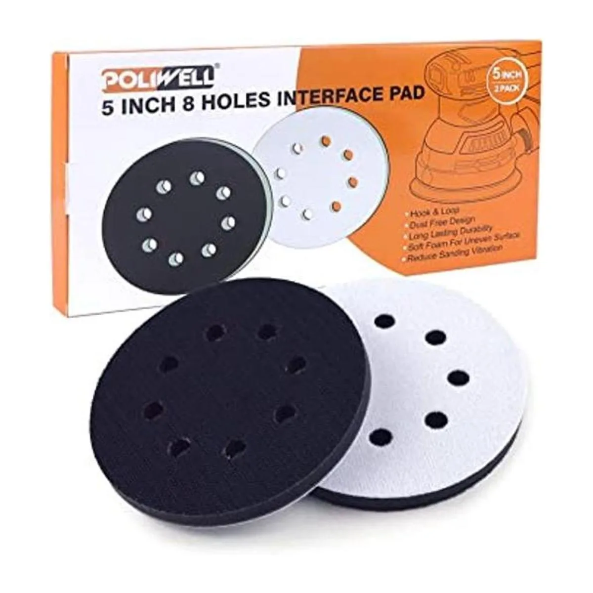 Cojín de esponja suave de 5.0 in con 8 agujeros de gancho_1