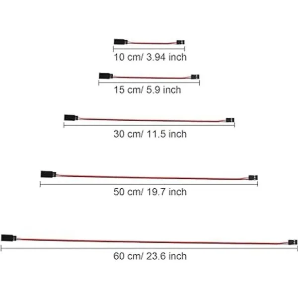 Tecunite 20 cables de extensión servo de 3 pines hembra a_2