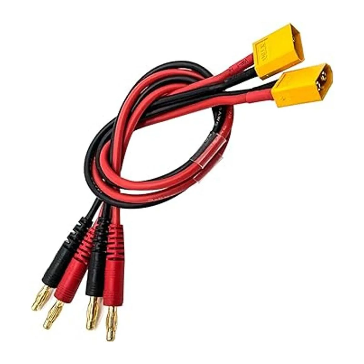 FLY RC 2 unids XT60 macho a 0.157 in Banana Plug RC cable_2