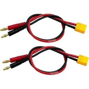 FLY RC 2 unids XT60 macho a 0.157 in Banana Plug RC cable_3