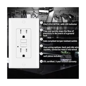 BESTTEN Paquete de 10 tomas de corriente GFCI de 15_2