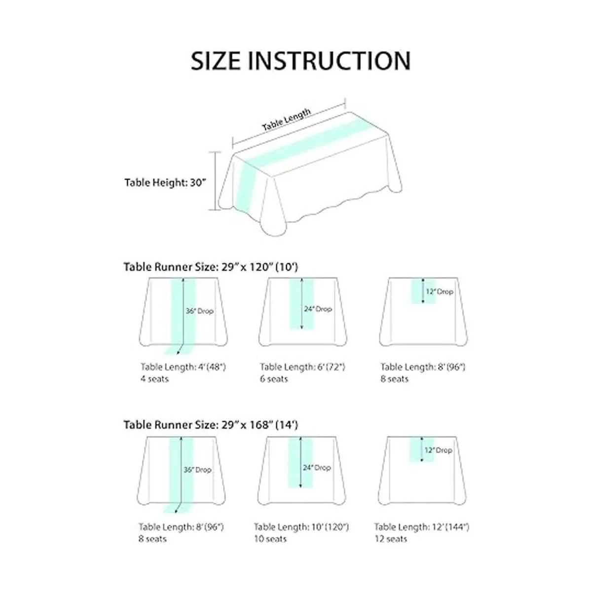 Lings Moment Camino de mesa de gasa transparente color_6