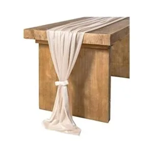 Lings Moment Camino de mesa de gasa transparente color_1