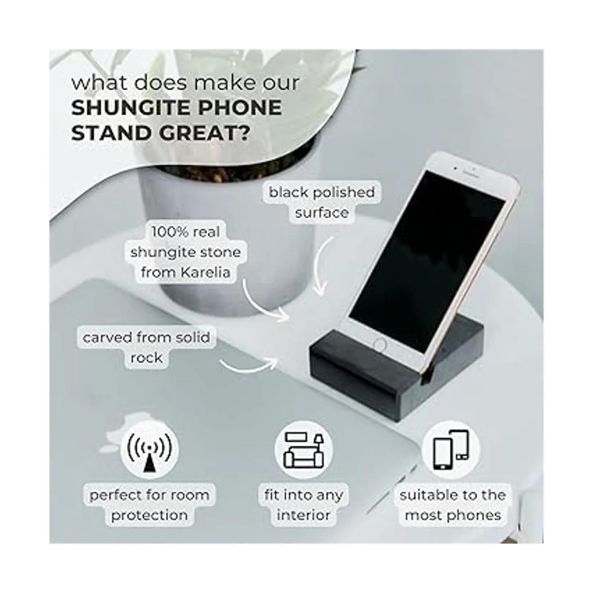 Karelian Heritage Shungite Soporte de placa de protección_3