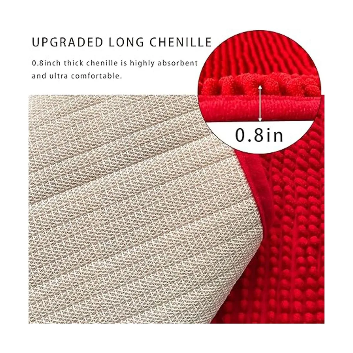 Eanpet Alfombra de baño de chenilla antideslizante con_5