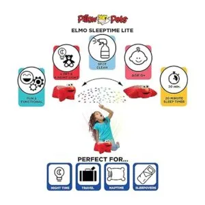 Pillow Pets Elmo Sleeptime Lite Peluche de calle Sésamo_6