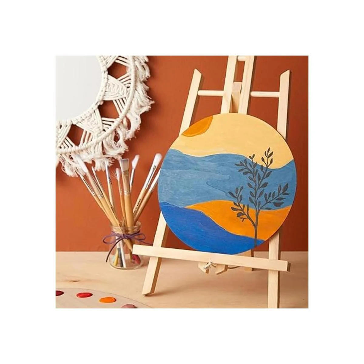 Juvale Paquete de 12 círculos de madera sin terminar de 6_4