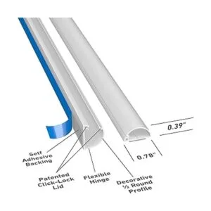 DLine Kit de ocultación de cables de 13.12 pies cubiertas_2