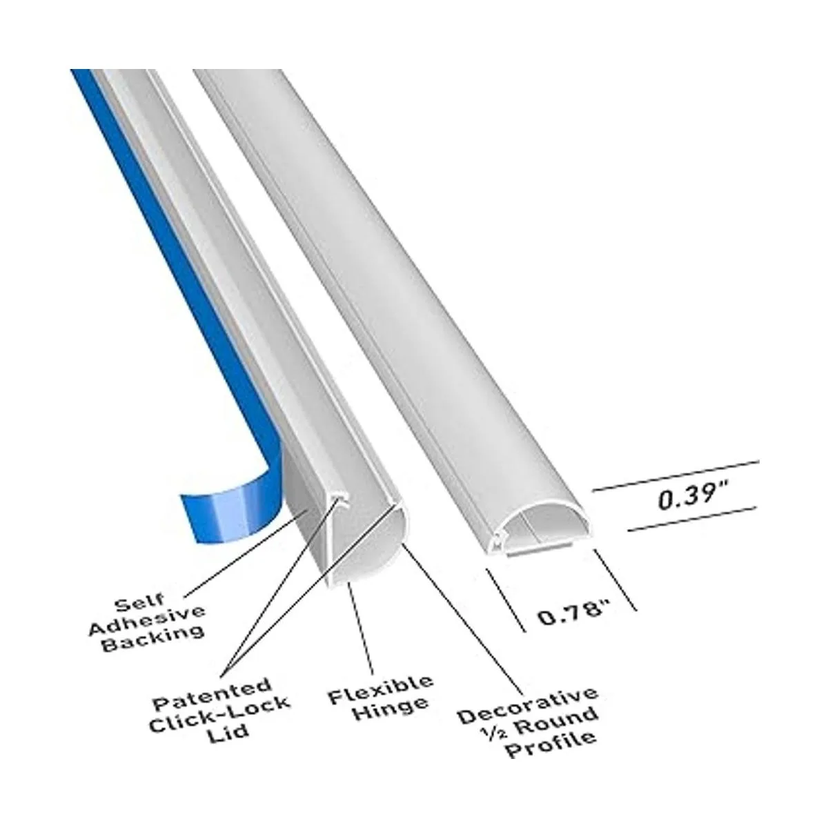 DLine Kit de ocultación de cables de 13.12 pies cubiertas_2