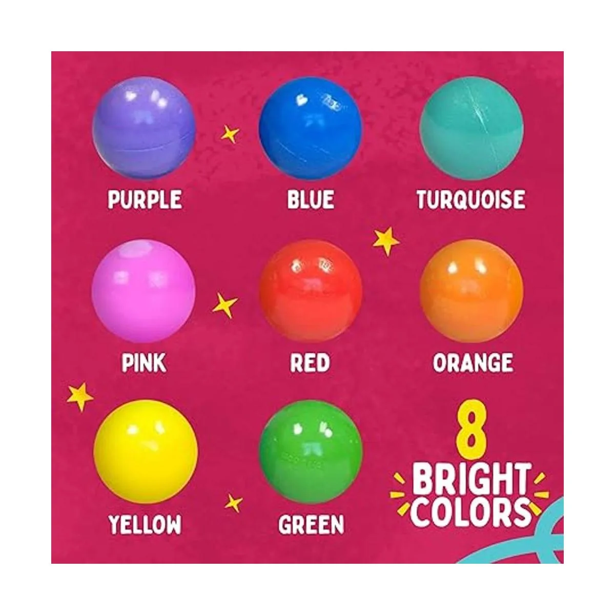 Playz Pelotas plásticas suaves de juguete con 8 colores_2