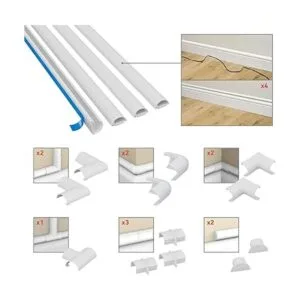 DLine Kit de ocultación de cables de 13.12 pies cubiertas_3