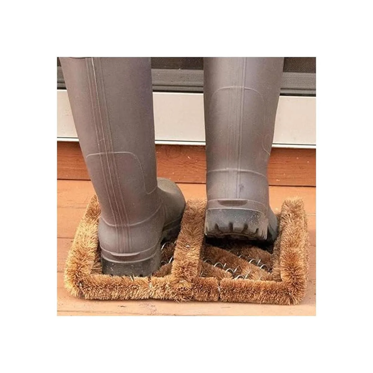 Ninamar Tapete raspador de botas de coco natural 12 x 13_4