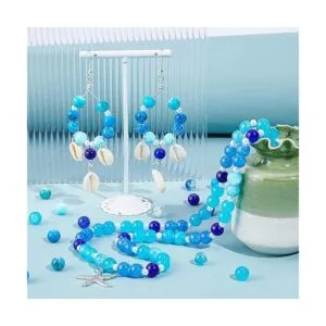 PH PandaHall 648 cuentas de vidrio azul de 24 colores de_2