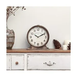 NIKKY HOME Reloj de mantel antiguo funciona con pilas_4