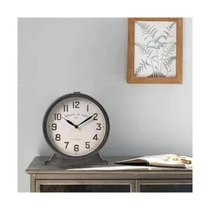 NIKKY HOME Reloj de mantel antiguo funciona con pilas_3