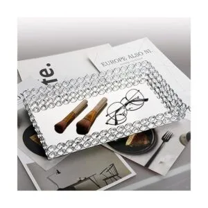 Feyarl Bandeja grande de cristal para tocador con espejo_4