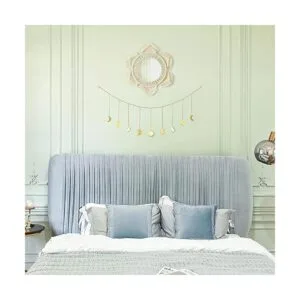 Mkono Espejo de pared colgante con flecos de macramé_4
