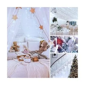 JMEXSUSS Cadena de luces LED blancas de Navidad de 66 pies_6