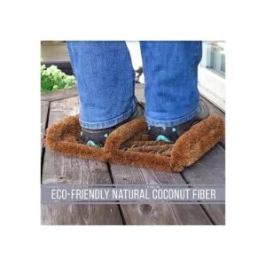 Ninamar Tapete raspador de botas de coco natural 12 x 13_2