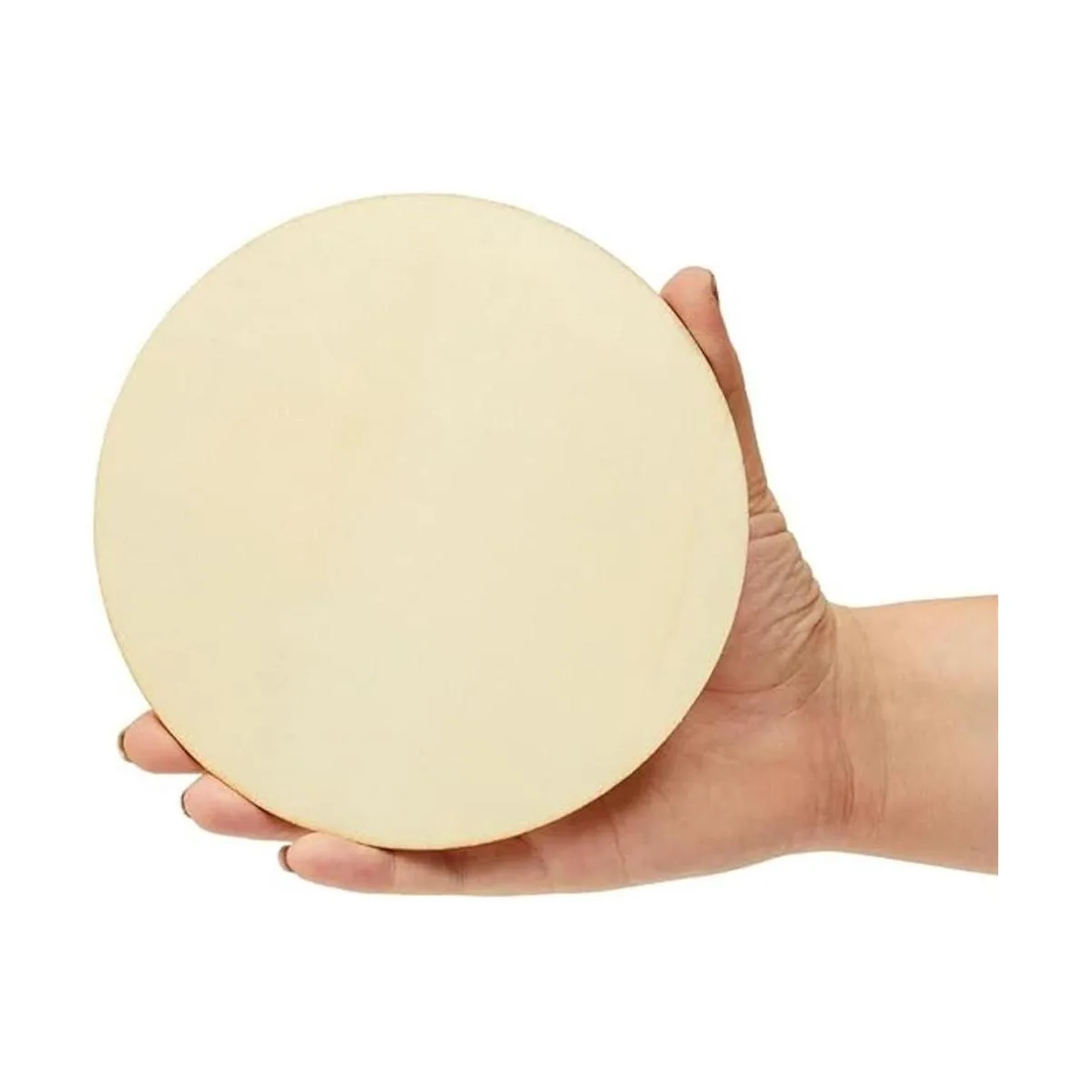 Juvale Paquete de 12 círculos de madera sin terminar de 6_6