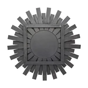 Stonebriar Espejo de pared grande redondo de madera de 32_4